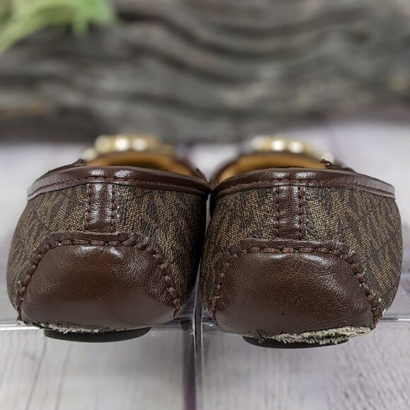 Michael Kors Fulton Studded Logo Moccasin Flats - Picture 6 of 13